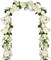 Artificial Peony Flower Garland - 6ft Silk Peony White Flower Garland for Wedding Party Table Decoration (White)